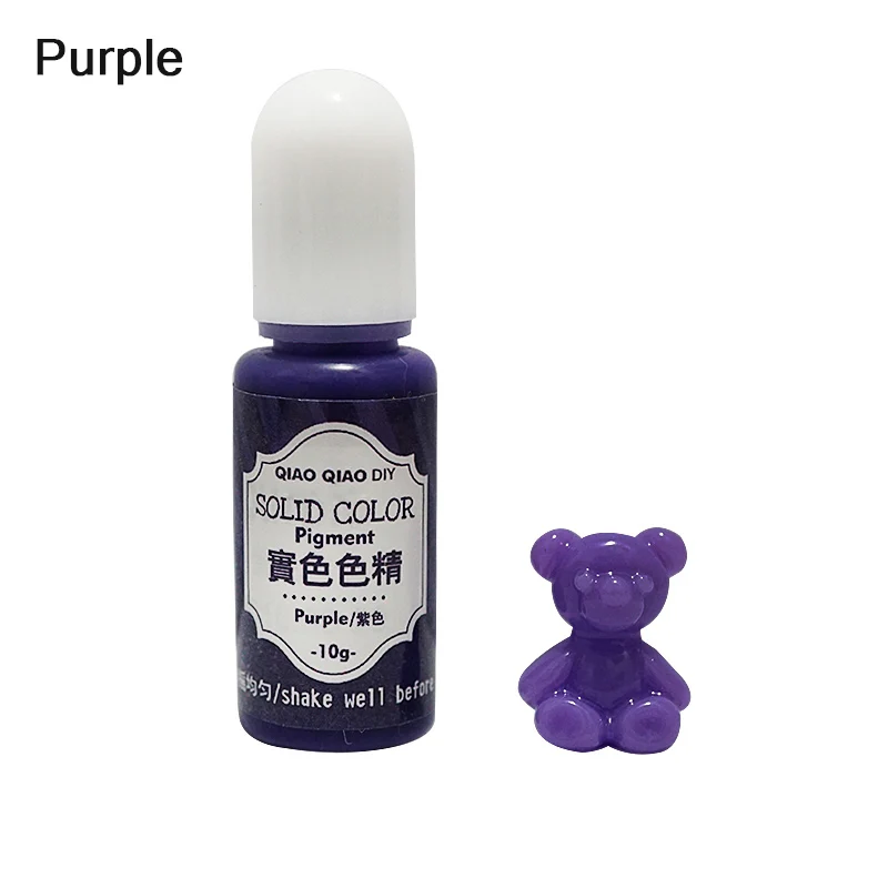 UV Resin Pigment Polish Solid Glue for Silicone Mold Jewelry Making DIY Handmade Crafts DEC889 - Цвет: Фиолетовый