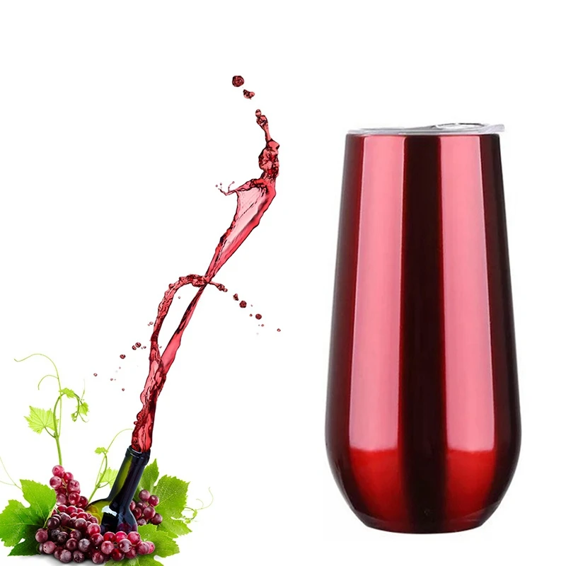 Slim Edition Eggshell Cup Stainless Steel Vacuum Insulation Container Creative Home Red Wine Glass European Style
