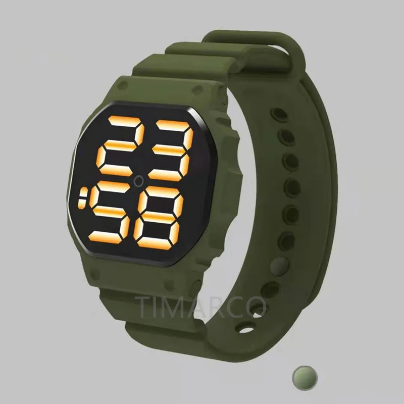 2021 Men's Watch LED Digital Watch for Men Women Sports Army Military Wristwatches Simple Silicone Electronic Cock Reloj Hombre 