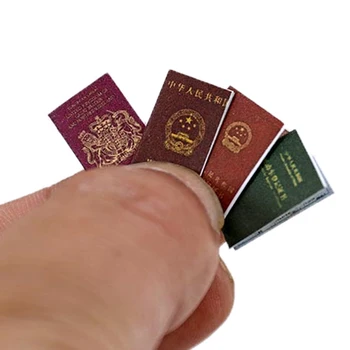 

new Mini ID Card Passport 1:12 Scale Dollhouse Furniture Miniature Certificate Set Doll House Good Accessory