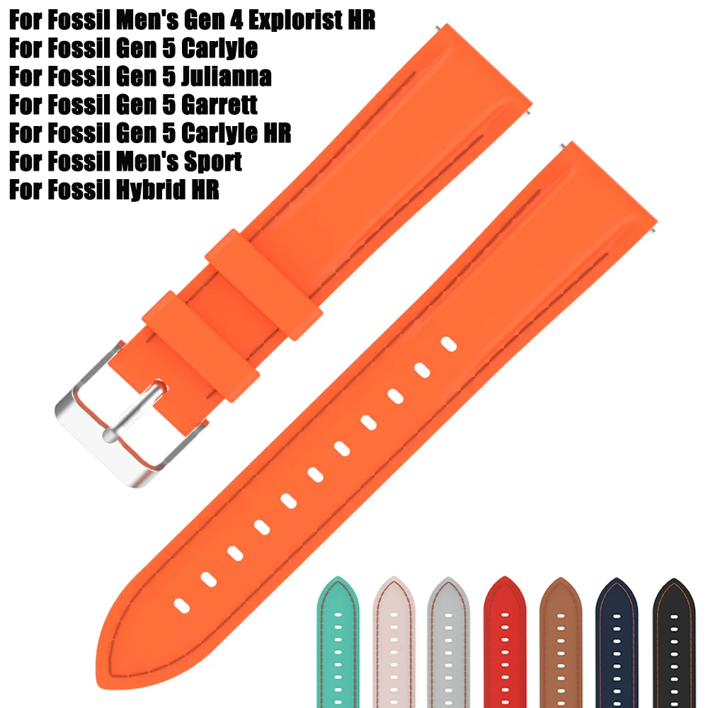 silicone strap for Fossil Gen 5 Garrett 