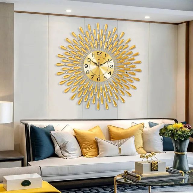 Crystal Sun Modern Style Silent Wall Clock 38X38cm, 2020 New Product Living Room Office Home Wall Decoration 4