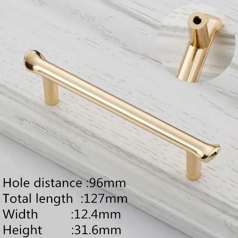 Rose gold 96mm KK& FING Европейская простая Роза Золотая для шкафа ручки кухонный шкаф дверные ручки для гардероба ручки ящика оборудование для обработки мебели - Цвет: Rose gold 96mm