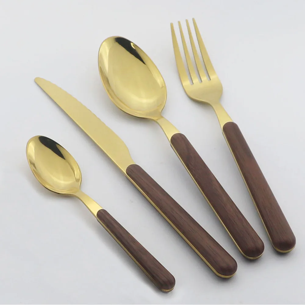 4Pcs Gold Round
