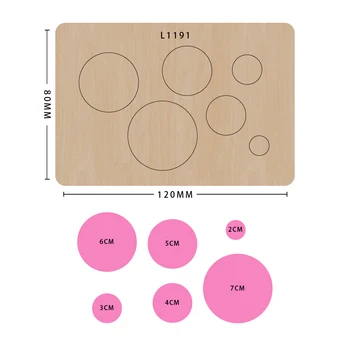 

SMVAUON Circles of different sizes Wooden Cutting Dies For Scrapbooking Making Decor Supplies Dies Template