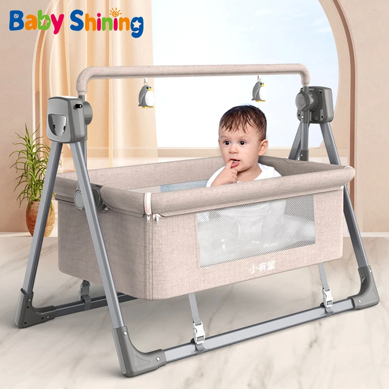 Newbornbaby Elektrische Wieg Schommelstoel Bed Schommelstoel Pasgeboren Smart Coax Baby Rustgevende Slapen Mand|Babybedje| - AliExpress