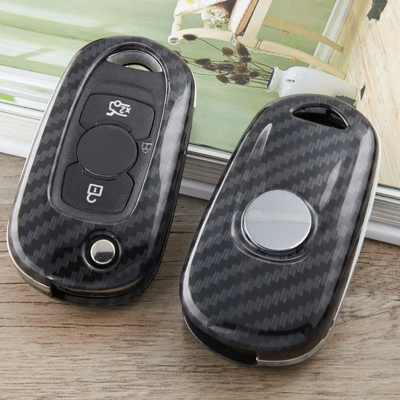 Высококачественный чехол для ключей из углеродного волокна для Buick Encore FlipAuto KeyShell