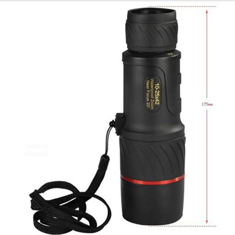 Visionking зум одноцветные линзы 10-25X42 HD ночного видения карманы выглядят очки не инфракрасные 1000