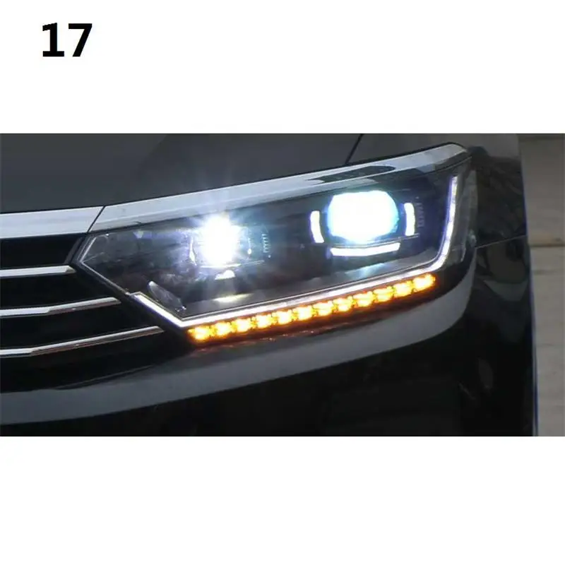 Боковой указатель поворота стильные светодиодные автомобильные Drl дневные ходовые огни Автомобильные фары 17 для Volkswagen Magotan