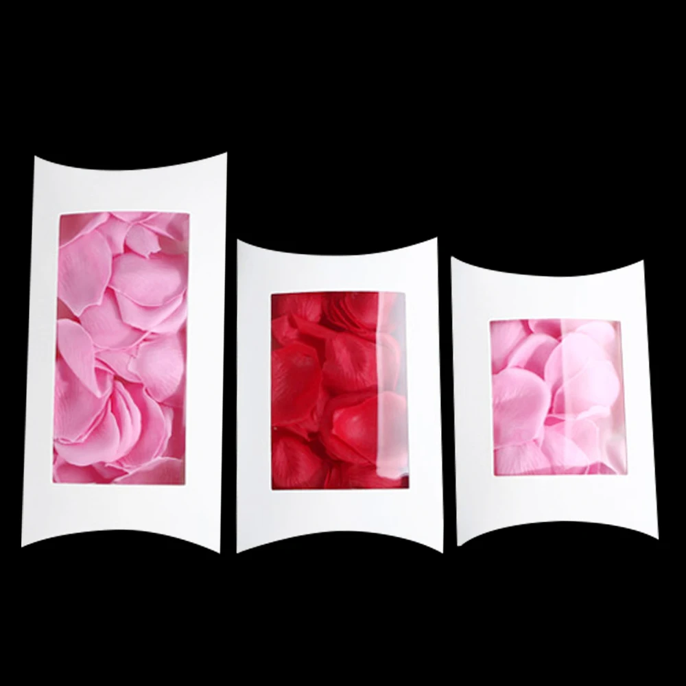 

150pcs/Lot 2.5*11*21cm DHL White Paper DIY Pillow Box Package For Jewelry Display Gift Cardboard Packaging With Clear PVC Window