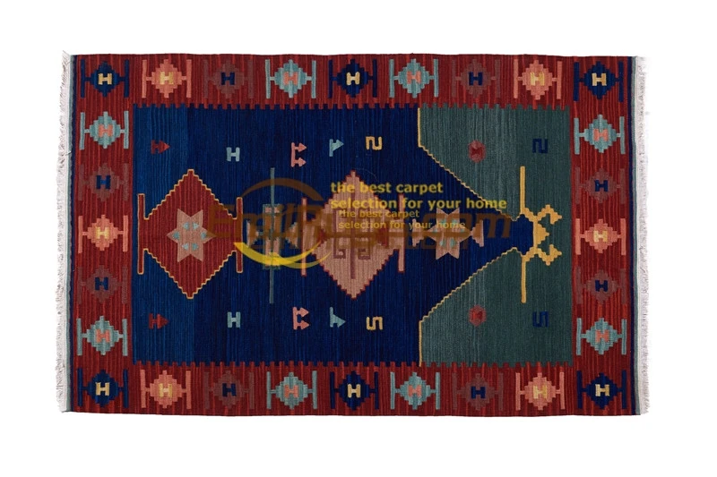 Скандинавском стиле ковер килим шерсти ручной работы турецкий Спальня геометрический турецкий Природный камень