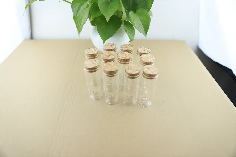 24pcs 30mm 40ml Cork Stopper Glass Bottle Spicy Storage Bottle Container Mini Glass Jars Vials DIY Craft (7)