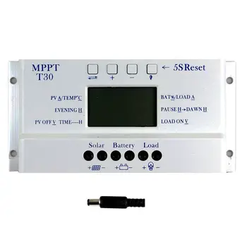 

Solar Controller LCD Panel 30a 12v Charge Controller For Three Times And USB