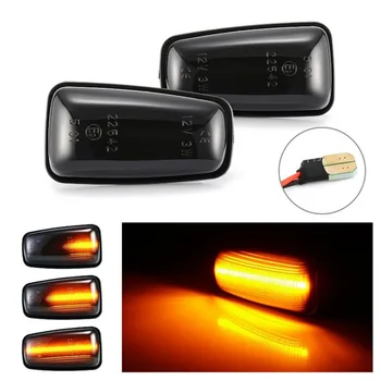 

2pcs/set DC12V 5W 3200K Car Led Side Marker Turn Signal Light Dynamic Amber Light for Toyota Land Cruiser 70 80 100 Series