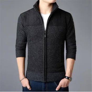 

2019 New Fashion Brand Sweater For Mens Kardigan Zipper Slim Fit Jumpers Knitred Thick Autumn Korean Style Casual Men Clothes