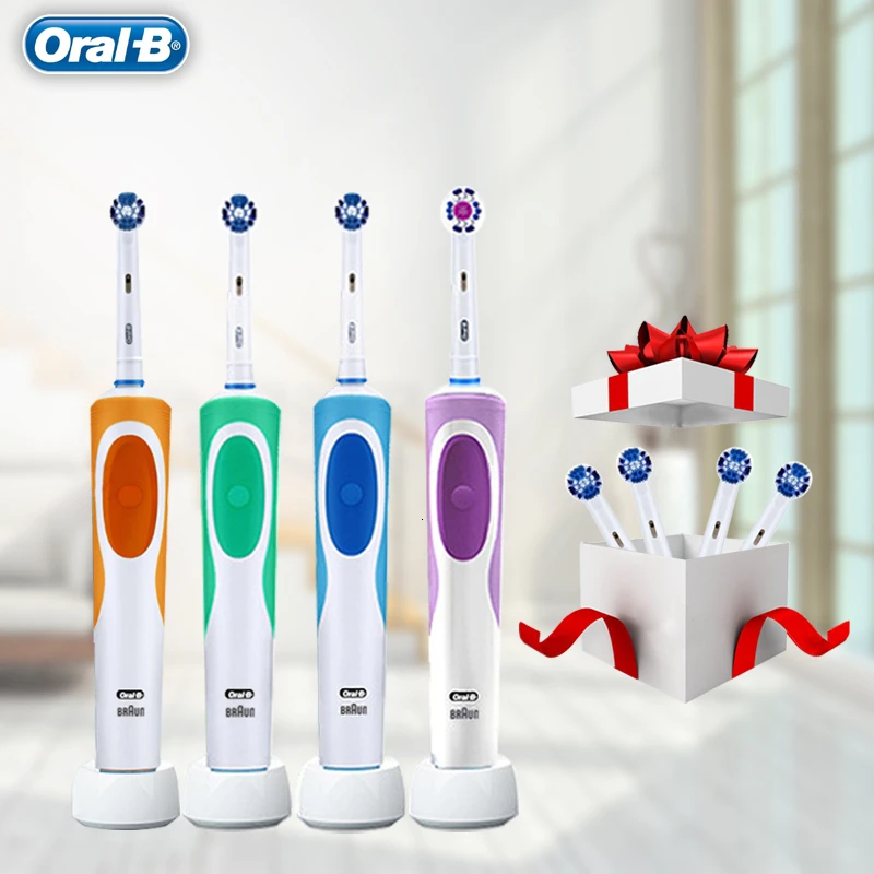 

Oral B Vitality Electric Toothbrush 2 Minutes Timer Precision Clean Rechargeable OralB Teeth Brush Heads 3D White Replacement