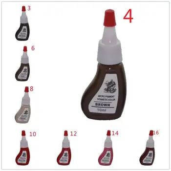 

1Pcs Tattoo Ink Set Permanent Makeup Micropigment 10ml Cosmetic Paint 3d Eyebrow Eyeliner Lip Dark Brown Black Red Clolors