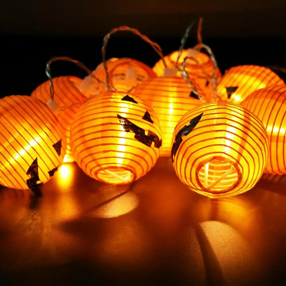 Лучшие продажи 10LED Pumkin Light String на батарейках Хэллоуин домашнее наружное украшение свет огни для праздничной вечеринки