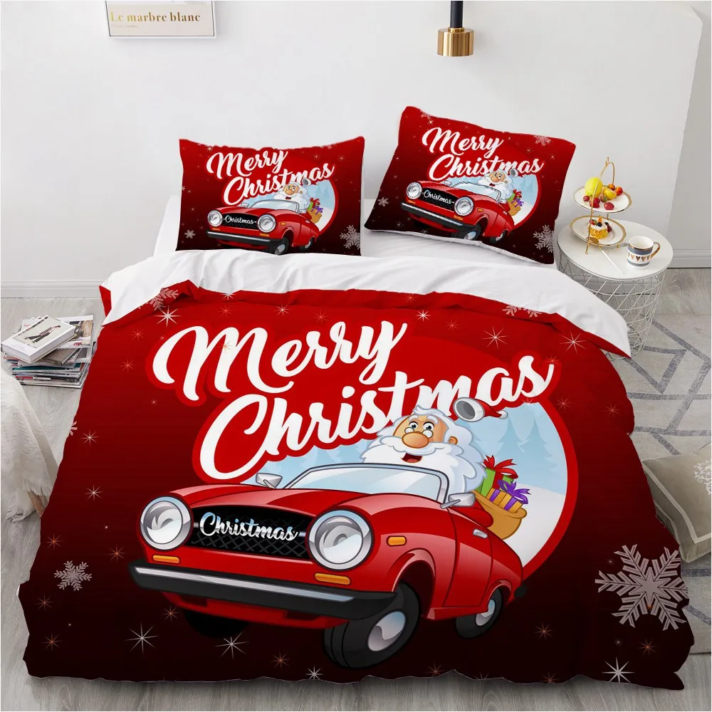 3D Christmas Design Bed Linen Comforter Quilt Cover Bedding Set Single King Queen Double Size Home Textile | Дом и сад