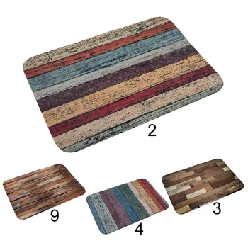 

Home floor mat wood printed carpet retro living room 40*60 cm non-slip