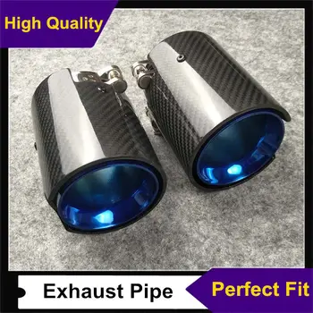 

1 PCS Full Carbon + Blue Nozzles Tail M Performance Exhaust End Pipes For M1 M2 M3 M4 M5 M6 X3 X4 X5 X6 Exhaust Tips
