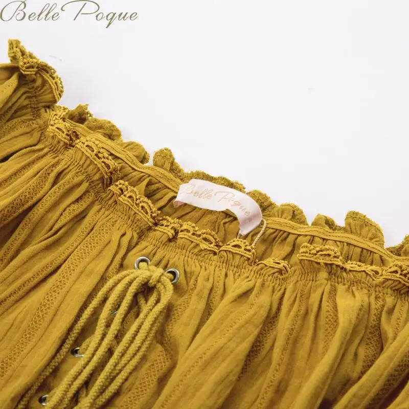 Belle Poque, женские топы, винтажная рубашка, с открытыми плечами, половина рукава, готические топы, Ретро стиль, для девушек, стимпанк, повседневная одноцветная футболка
