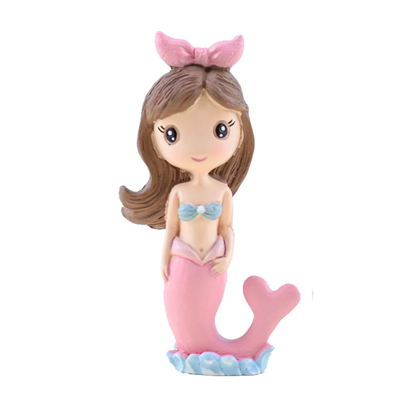 Русалка из смолы торт Топпер день рождения Свадебный украшение детский душ
