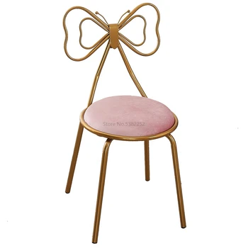 

Makeup Stool European Modern Beautiful First Stool Makeup Chair Dressing Bench Iron Art Dressing Chair Backrest Makeup Stool