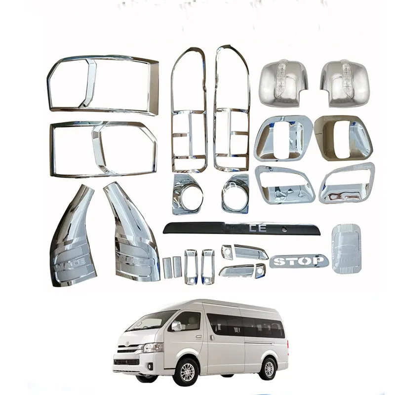 Высокое качество 25 шт. ABS хромированная отделка Аксессуары покрытием для Toyota Hiace переоборудование экстерьера автомобиля