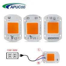 COB Led лампа для выращивания света чип полный спектр 220 В 110 В 20 Вт 30 Вт 50 Вт 380-780нм фитолампа для комнатных растений рассады цветок фитолампи