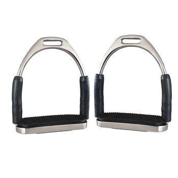 

1 Pair Racing Stainless Steel Horse Riding Outdoor Flexible Anti Slip Stirrups Safety Folding Sports Saddle Pedals Equipment