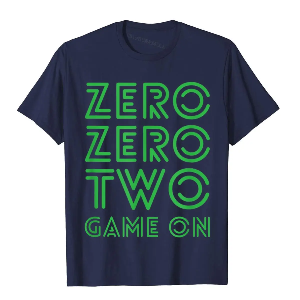 Pickleball Zero Zero Two Game On Green T-Shirt__97A1245navy