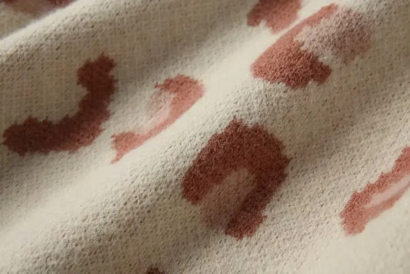 Najtaniej Leopard sweter 2019 jesień zima sweter z dzianiny kobiety wokół szyi, swetry koreański mody kobiet ubrania