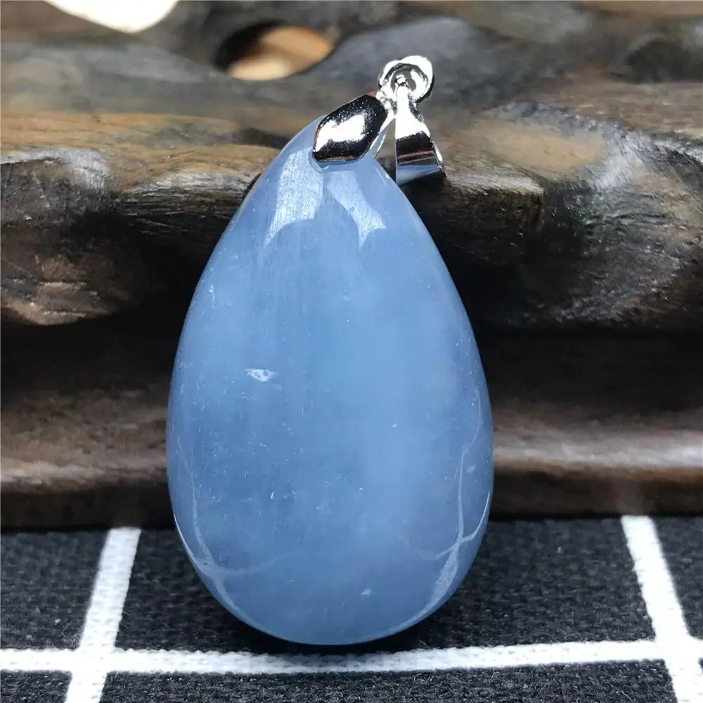 

Genuine Natural Blue Aquamarine Pendant For Women Lady Crystal 31x20x11mm Water Drop Beads Stone Necklace Pendant Jewelry AAAAA