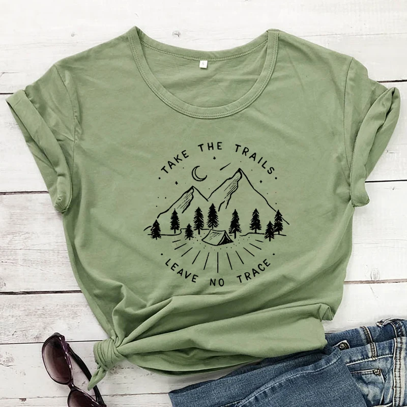 Tee With Mountain Print Supporting Nature Gift Perfect Gift For Mountain Lover Nature Lover Gift Stay Wild Shirt Shirt About Mountains