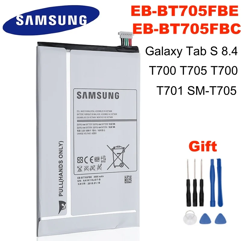 4900 мА/ч EB BT705FBE BT705FBC Samsung Tablet запасная батарея для Galaxy Tab S 8 4 T700 T705 SM T701 T705|Аккумуляторы мобильных телефонов| |