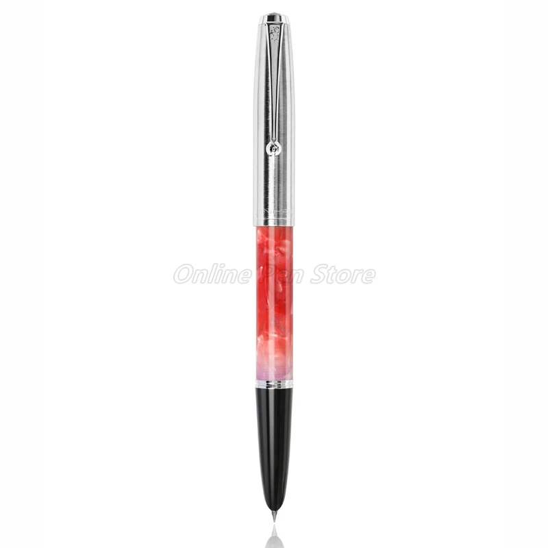 Jinhao 크리스탈 셀룰로이드 컬러 수지 배럴 엑스트라 파인 펜촉 0.38mm 만년필 사무실 학교 도매 쓰기 액세서리