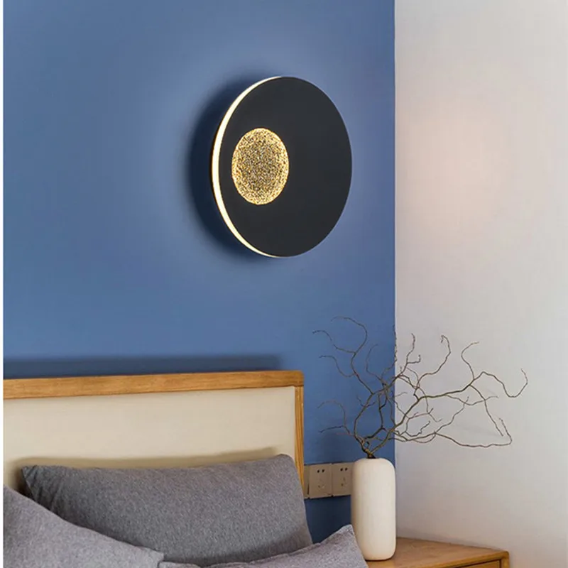 

Art Stray Moon Design Led Wall Lamp Background Living Room Bedroom Lights Hotel Decorative Lamp Stairs Aisle Lights