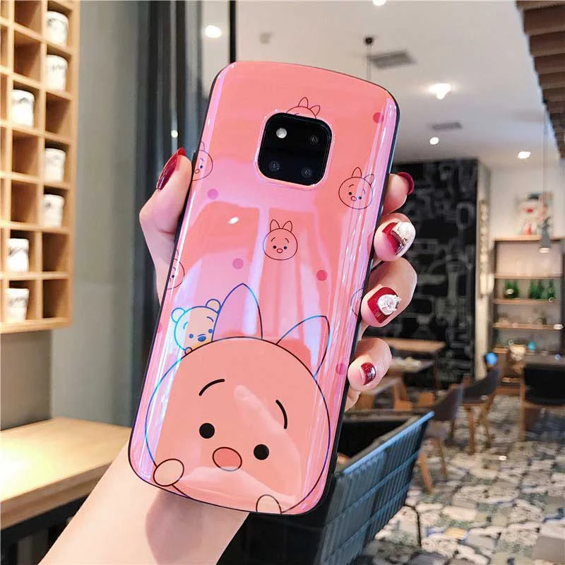 Голубой легкий чехол для huawei P30 P20 Mate20 Pro 20X мультфильм Медведь Мягкий ТПУ чехол для Honor 8X10 V20 Nova 3 3i 4 5Pro задняя крышка fundas - Цвет: 2