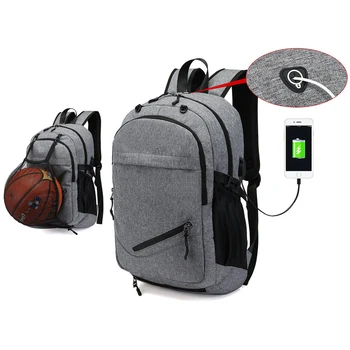 

Student Backpack Basketball Bagpack Sports Ball Bag Teenager Boys Schoolbag Waterproof USB Charging Notebook Bags Laptop Men Bag