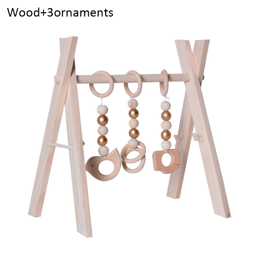 Wood With 3toys Скандинавские детские игрушки для занятий в тренажерном зале, деревянные сенсорные игрушки для детской комнаты, Креативные аксессуары для детской комнаты, аксессуары для декора комнаты, реквизит для фотосъемки - Цвет: Wood With 3toys