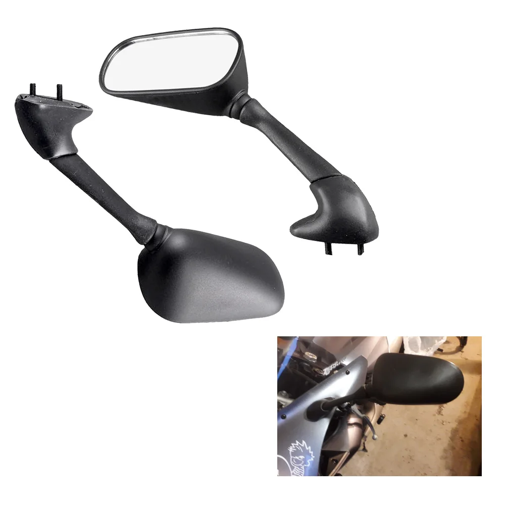 1Pair Black Motorcycle Rear View Mirror Side Mirrors for Yamaha YZF R6