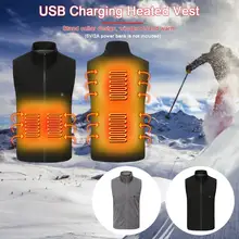 Мужская и женская уличная USB Инфракрасная нагревательная жилетка, зимняя гибкая электрическая тепловая одежда, жилет для рыбалки, походов, лыжной одежды