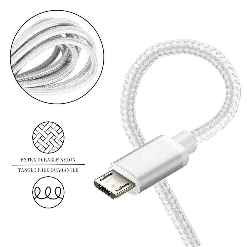 2 упаковки 10 футов длиной Micro-USB Android зарядное устройство линия быстрой зарядки для Lg G4 Aristo Stylo 3 K30 K20 V10, Moto Droid Turbo 2