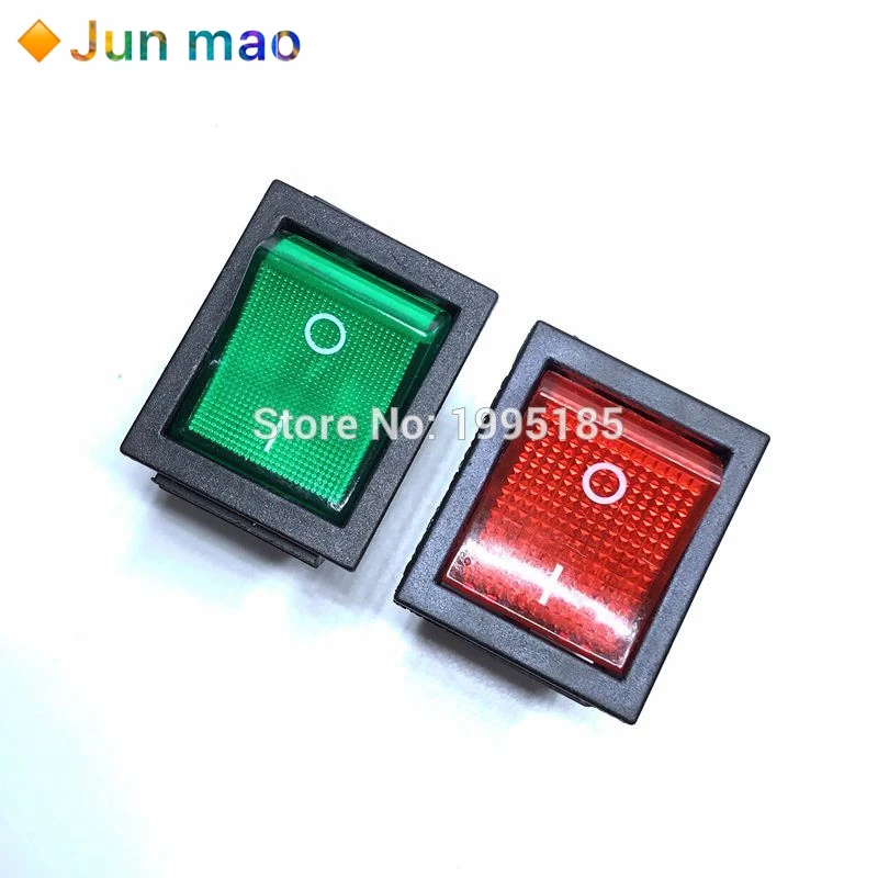 2Pcs/Lot Red 4 Pin Light On/off Boat Button Switch 250V 15A SL