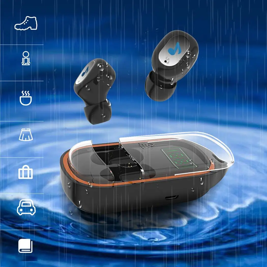 X21S беспроводные многофункциональные наушники Bluetooth 5,0 5-6H наушники спортивные до 10 м IPX5 цифровые 5-7H дисплей V5.0