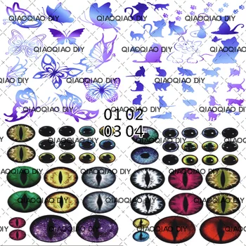 QIAOQIAO DIY 20 Styles Butterfly cat magic array transparent material With use of epoxy Mold Making Tool filling for DIY jewelry making use of jsp