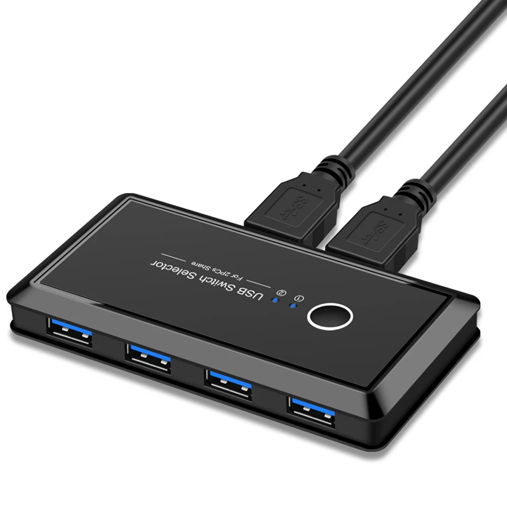 

PC Connection Travel Universal Home Adapter Multi Port Portable Hub ABS Printer Sharing USB 3.0 Splitter LED Indicators