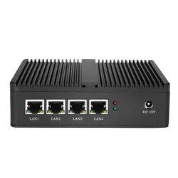 Fanless Mini PC X86 Firewall Router Intel Celeron J1900 Quad-Cores 4x Gigabit Ethernet Support WiFi 4G LTE Pfsense OpenWrt