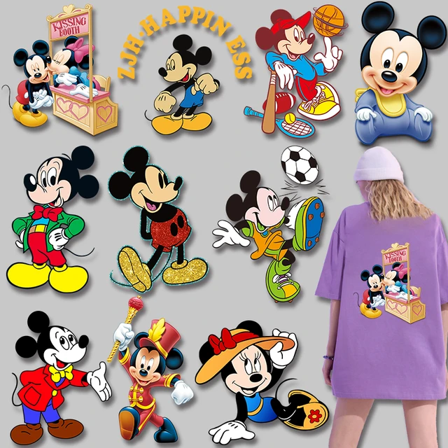 Transfer Iron Patches Mickey  Mickey Iron Heat Transfers - Disney Iron  Transfers - Aliexpress